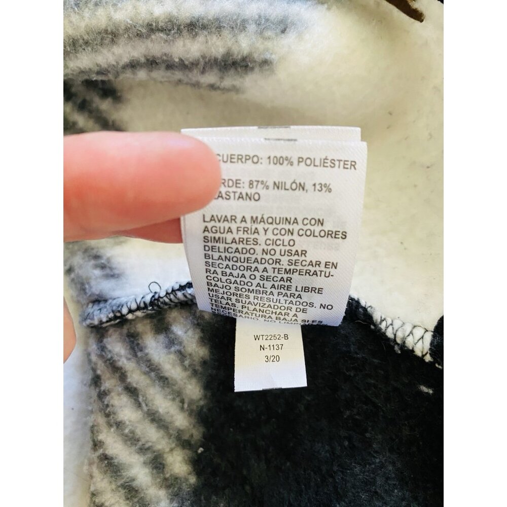 LIV Outdoor Fleece Pullover Fleece Jacket Womens Size Small Black & White Plaid - Picture 8 of 10